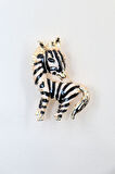 Zebra broş. Yaka iğnesi broş. Kadın broş. Broş. Erkek broş. Unisex.