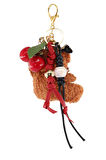 Anahtarlık Çanta Charm. Ayna Süsü.çanta Aksesuarı.anahtarlık Peluş Ayıcık Örme Ip Kiraz Çanta Charmı