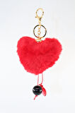 Anahtarlık Çanta Charm. Ayna Süsü. Çanta Aksesuarı.anahtarlık Peluş Kalp Ip Kalp Boncuk Çanta Charmı