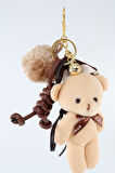 Anahtarlık Çanta Charm. Ayna Süsü. Çanta Aksesuarı. Anahtarlık Peluş Ayıcık Top Örme Ip Çanta Charmı