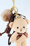 Anahtarlık Çanta Charm. Ayna Süsü. Çanta Aksesuarı. Anahtarlık Peluş Ayıcık Top Örme Ip Çanta Charmı
