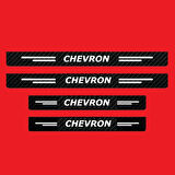 Chevron Modelleri İçin Uyumlu Grafen Karbon Oto Kapı Eşiği 4 Adet