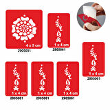 Menekşe 5'li Set Geçici Dövme Kına Şablonu