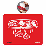 Dikiz Aynası Azrail Zar  Tattoo Geçici Dövme Şablonları Kına Kalıpları