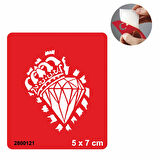 Biz Hep Kraldık Elmas Taç Tattoo Geçici Dövme Şablonları Kına Kalıpları