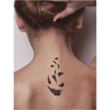 Sessiz Uçuşan Tüyler Tattoo Geçici Dövme Şablonları Kına Kalıpları