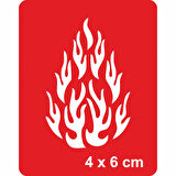 Alevler Tattoo Geçici Dövme Şablonları Kına Kalıpları