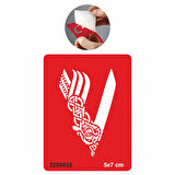 Yeni Zelanda Savaşçı Tattoo Geçici Dövme Şablonları Kına Kalıpları