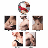 Şeytan Azapta 5 li Set Geçici Dövme Kına Şablonu