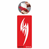 Tribal  Büyük Şimşek Tattoo Geçici Dövme Şablonları Kına Kalıpları