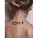 Bahar Şarkıları Nota Müzik  Tattoo Geçici Dövme Şablonları Kına Kalıpları