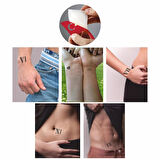 Roma Rakamı 5'li Set Dövme Kına Şablonu