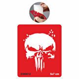 Cesur Kurukafa Tattoo Geçici Dövme Şablonları Kına Kalıpları