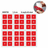 Küçük Boy Gotik Font Harf  Şablonu 6 Sayfa 1.5 CM