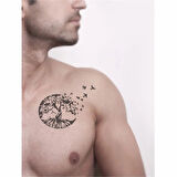 Ulu Ağaç Tattoo Geçici Dövme Şablonları Kına Kalıpları