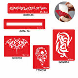 Güçlü Erkek Modelleri 5'li Set Geçici Dövme Kına Şablonu