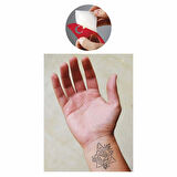 Doğada Valknut Gül Tattoo Geçici Dövme Şablonları Kına Kalıpları