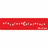 Ayyıldız Bayrak  Tattoo Geçici Dövme Şablonları Kına Kalıpları