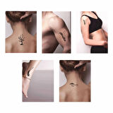 Kuş Tüyleri 5'li Set Geçici Dövme Kına Şablonu