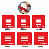 Parmak İçin Çizgi Deseni Set Geçici Dövme Kına Şablonu