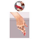 Parmak İçin Çizgi Deseni Set Geçici Dövme Kına Şablonu