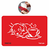 Kahve Ve Köpek Tattoo Geçici Dövme Şablonları Kına Kalıpları