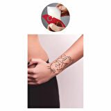 Kahve Ve Köpek Tattoo Geçici Dövme Şablonları Kına Kalıpları