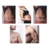 Ne Mutlu Türküm Diyene 5'li Set Geçici Dövme Kına Şablonu