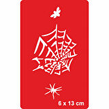 Örümcek Ağı ve Avı Tattoo Geçici Dövme Şablonları Kına Kalıpları