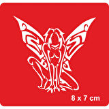 Tribal Kanatlı Melek Tattoo Geçici Dövme Şablonları Kına Kalıpları