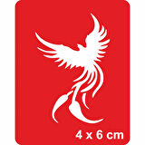 Zümrüd-ü Anka Tattoo Geçici Dövme Şablonları Kına Kalıpları