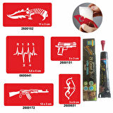 Vites Keleş Desenleri Hint Kınası ile Geçici Dövme Yapma Seti