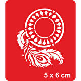 Düş Kapanı(Dream Catcher) Tüy Mandala  Tattoo Geçici Dövme Şablonları Kına Kalıpları