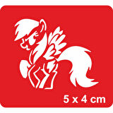 Küçük Midilli At Tattoo Geçici Dövme Şablonları Kına Kalıpları