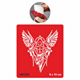 Omzunda Kuşlar Kanatlı Adam Tattoo Geçici Dövme Şablonları Kına Kalıpları