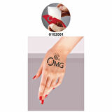 Aman Tanrım Tek Taş  Tattoo Geçici Dövme Şablonları Kına Kalıpları