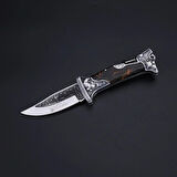 AlsepeteAvm A3188-B Geyik İşlemeli Baba Avcı Bıçağı