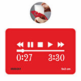 Müzik Play Stop  Tattoo Geçici Dövme Şablonları Kına Kalıpları