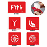 Türk 5'li Set Geçici Dövme Kına Şablonu