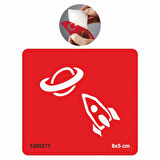 Uzay Roket  Tattoo Geçici Dövme Şablonları Kına Kalıpları