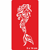 Tribal Deniz Kızı Tattoo Geçici Dövme Şablonları Kına Kalıpları