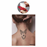 Kelebek Yüzlü Kadın Tattoo Geçici Dövme Şablonları Kına Kalıpları