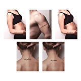 Favori Slogan Desenleri Hint Kınası ile Geçici Dövme Yapma Seti