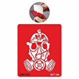 Nükleer Maske Şablonu Geçici Dövme Deseni Tattoo Geçici Dövme Şablonları Kına Kalıpları