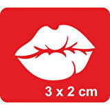 Öpücük Dudak  Tattoo Geçici Dövme Şablonları Kına Kalıpları