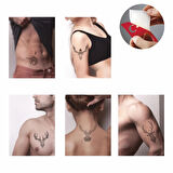 Geyik Desenleri 5'li Set Geçici Dövme Kına Şablonu