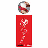 Tiryaki Kuru Kafa Tattoo Geçici Dövme Şablonları Kına Kalıpları