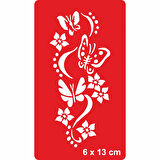 Bahar Şarkısı Kelebekler Tattoo Geçici Dövme Şablonları Kına Kalıpları