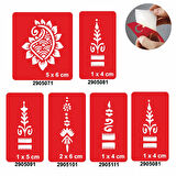 Buta 5'li Set Geçici Dövme Kına Şablonu