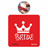 Gelin Tacı  Tattoo Geçici Dövme Şablonları Kına Kalıpları